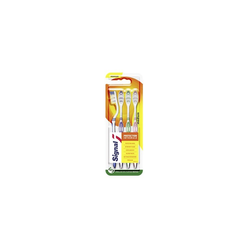 Brosse à dents Signal Protection intégrale médium x4