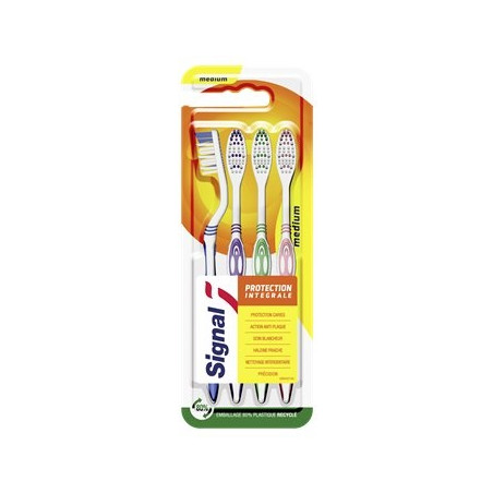 Brosse à dents Signal Protection intégrale médium x4