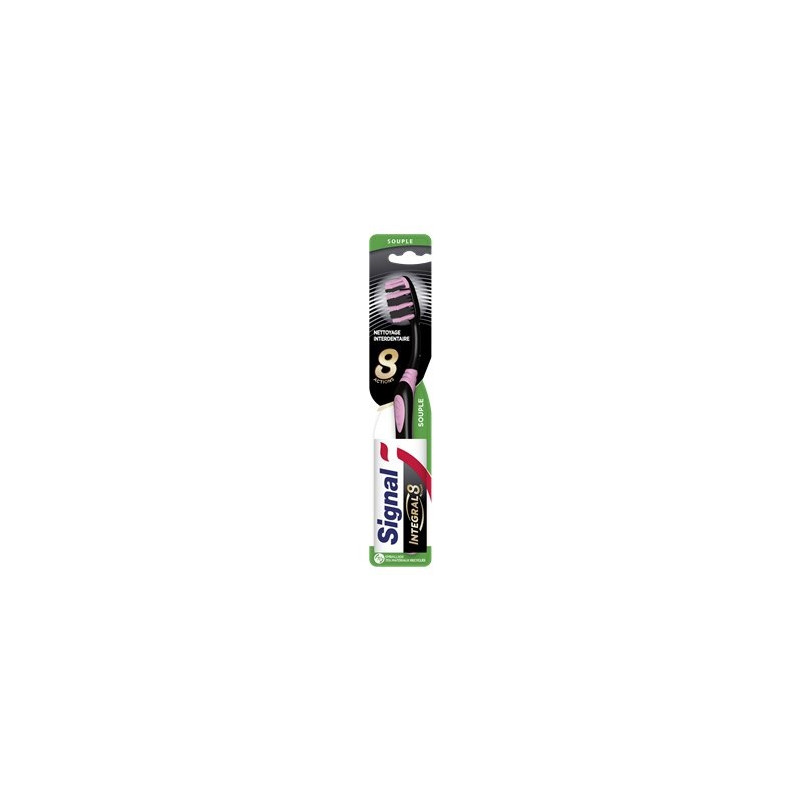 Brosse à dents Signal Integral 8 - Noir - Souple - x1