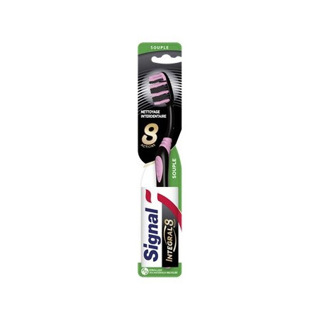 Brosse à dents Signal Integral 8 - Noir - Souple - x1