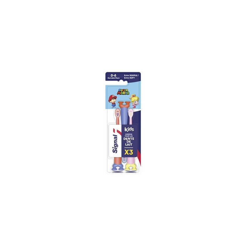 Brosse à dent enfant Signal Extra-souple - 0-6 ans x3