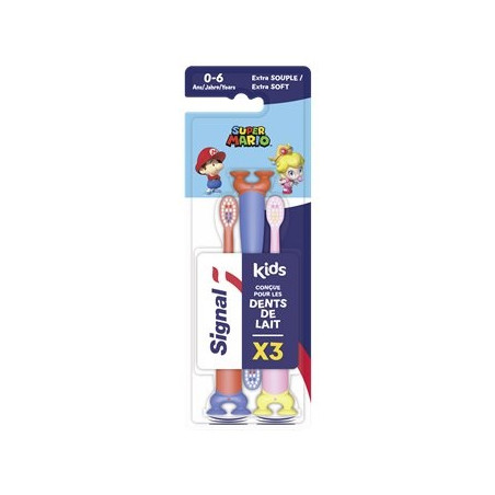 Brosse à dent enfant Signal Extra-souple - 0-6 ans x3