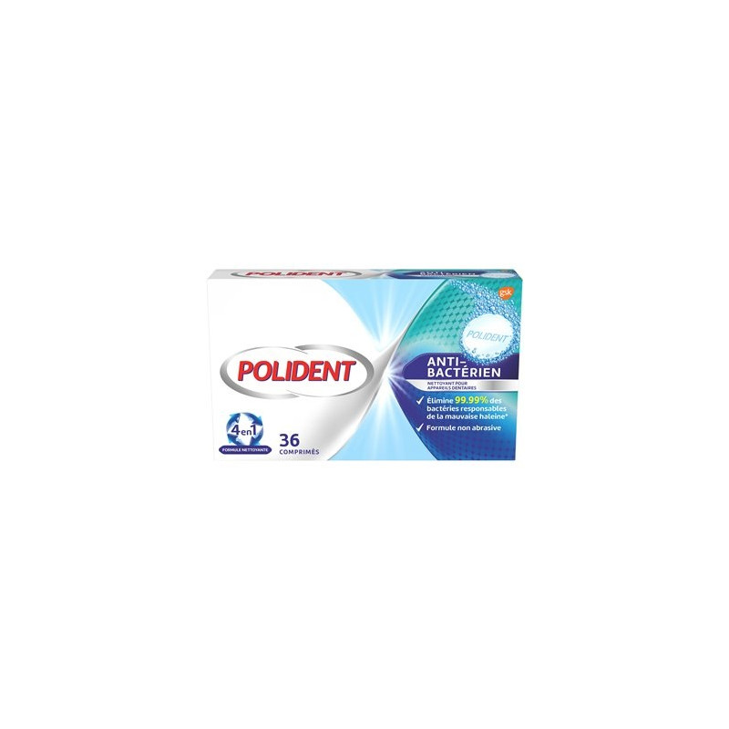 Comprimé antibactérien Polident x36