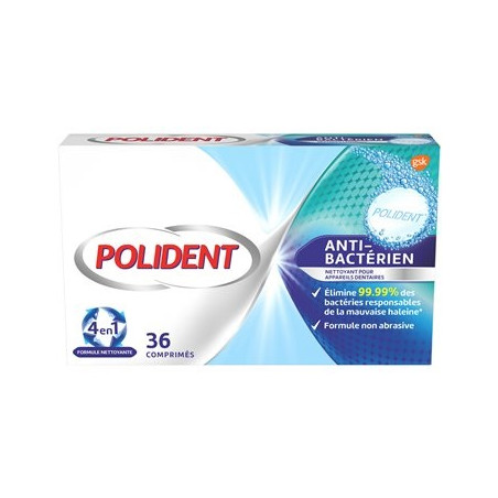 Comprimé antibactérien Polident x36