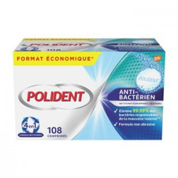 Soin dents Polident Antibactérien comprimés x108