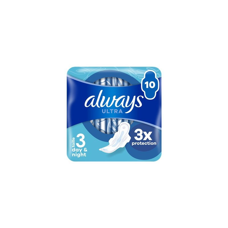 Serviettes Always Ultra Jour & nuit - T3 - x10