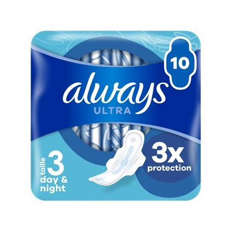 Serviettes Always Ultra Jour & nuit - T3 - x10