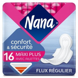 Serviettes hygiéniques Nana Maxi régulier+ x16
