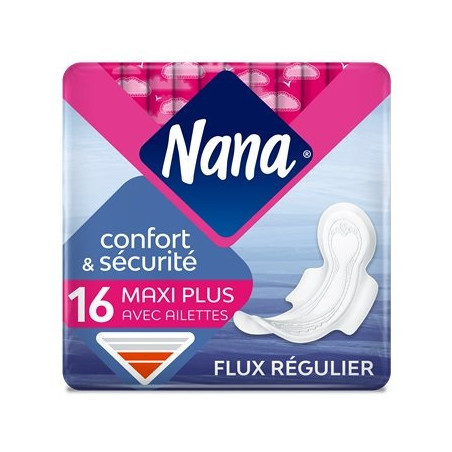 Serviettes hygiéniques Nana Maxi régulier+ x16