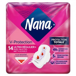 Serviettes hygiéniques Nana Ultra - Régulier+ - x14