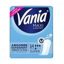 Serviettes Vania Maxi Confort Super - Fresh - x14
