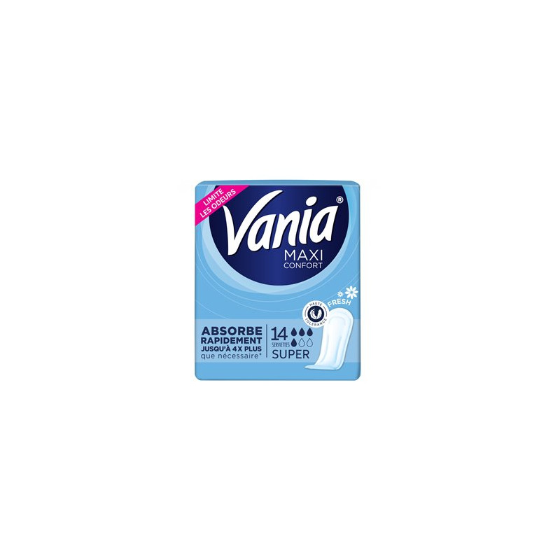 Serviettes Vania Maxi Confort Super - Fresh - x14