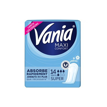 Serviettes Vania Maxi Confort Super - Fresh - x14