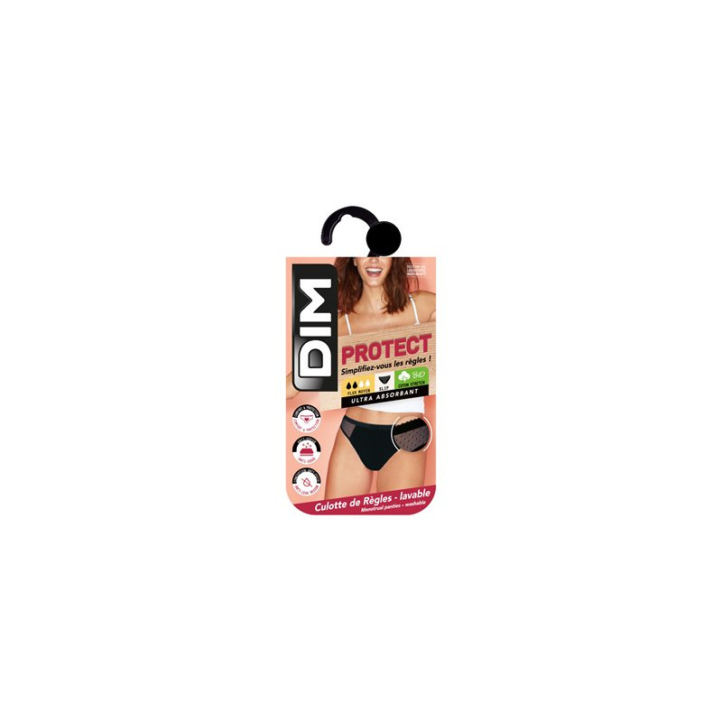 Culotte menstruelle DIM Flux moyen noir - T40/42