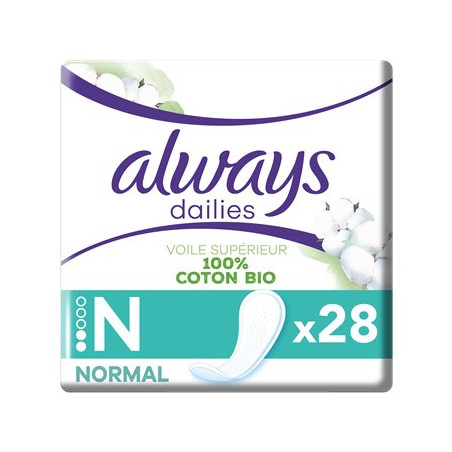 Protège-slips Always Coton normal - x28
