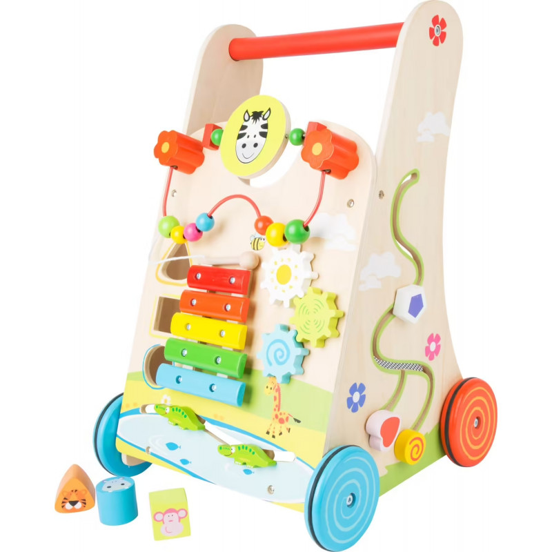 Chariot de marche Champs de fleurs jouet en bois pour enfant à partir de 1 an