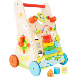Chariot de marche Champs de fleurs jouet en bois pour enfant à partir de 1 an