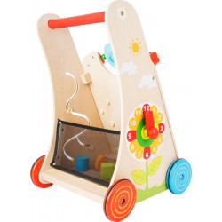 Chariot de marche Champs de fleurs jouet en bois pour enfant à partir de 1 an