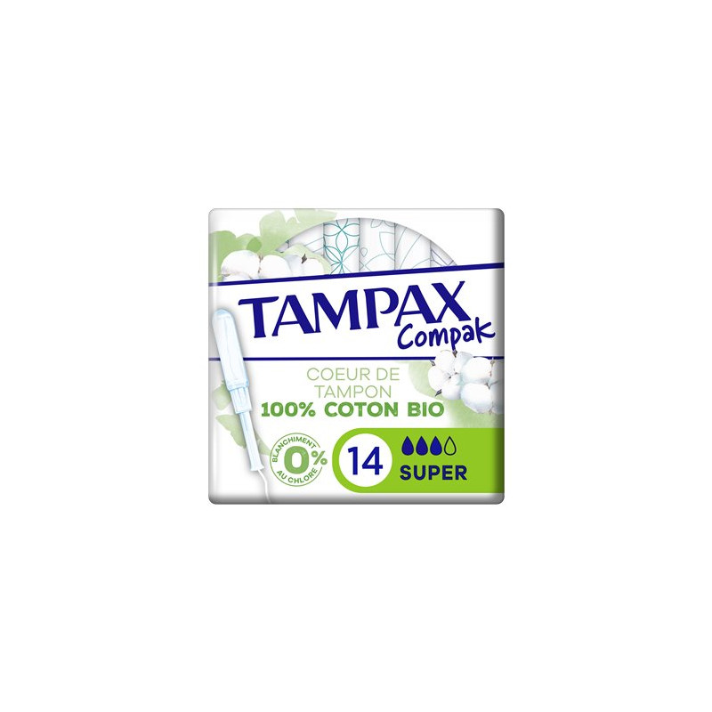Tampons avec applicateur Tampax Cotton Protection - x14