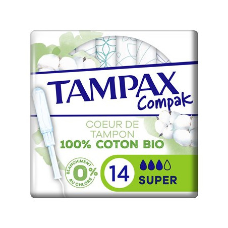 Tampons avec applicateur Tampax Cotton Protection - x14