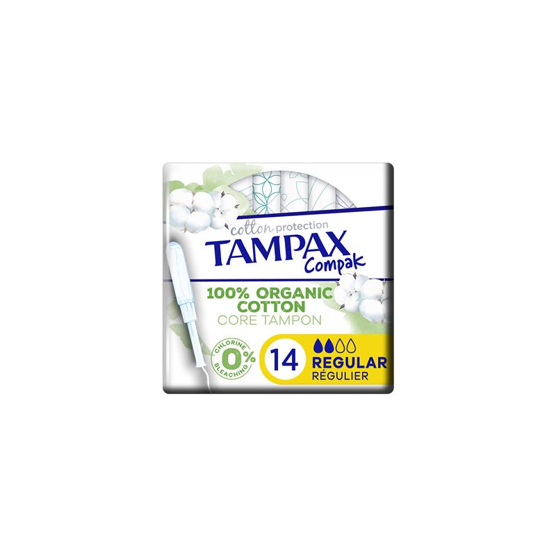 Tampons avec applicateur Tampax Cotton Protection Regular - x14
