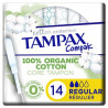 Tampons avec applicateur Tampax Cotton Protection Regular - x14