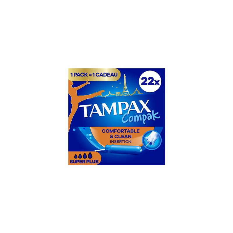 Tampons Tampax Compak Avec applicateur - Super+ - x22