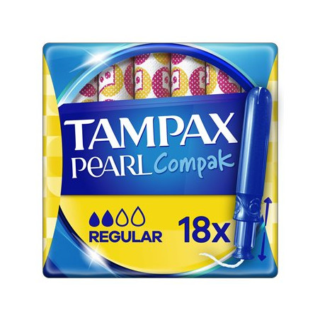 Tampons Tampax Compak Pearl Régulier - x18