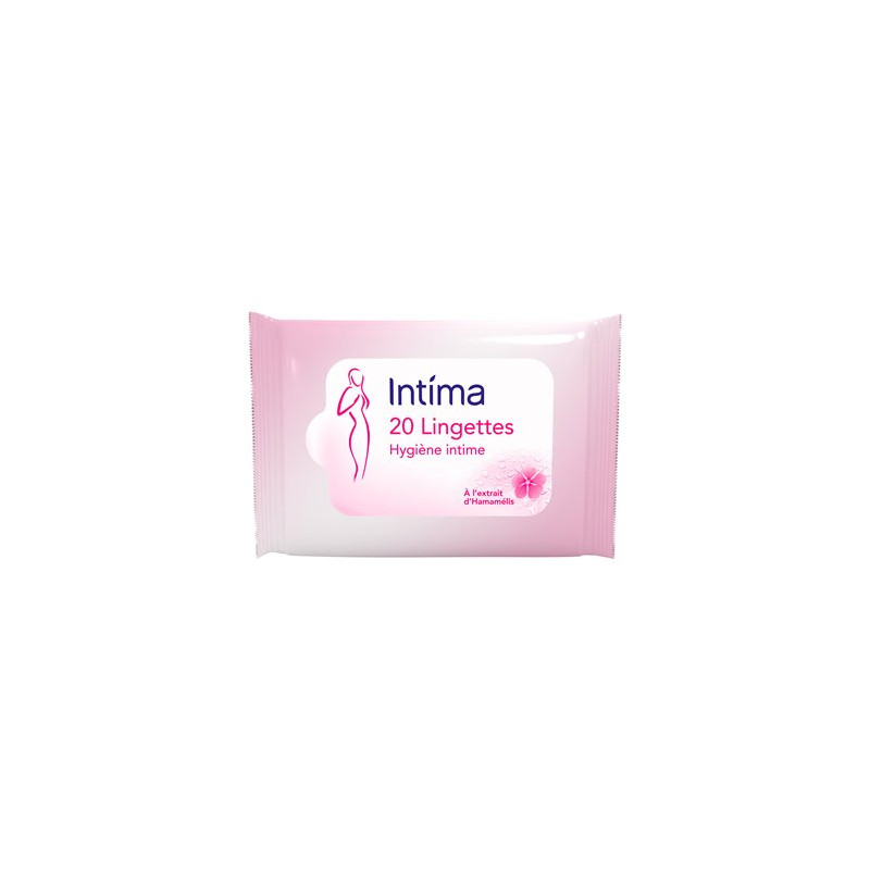 Lingettes Hygiène Intime Usage Quotidien Intima Hamamélis x20