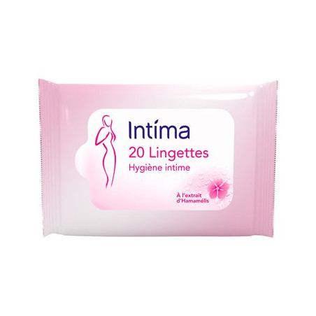 Lingettes Hygiène Intime Usage Quotidien Intima Hamamélis x20