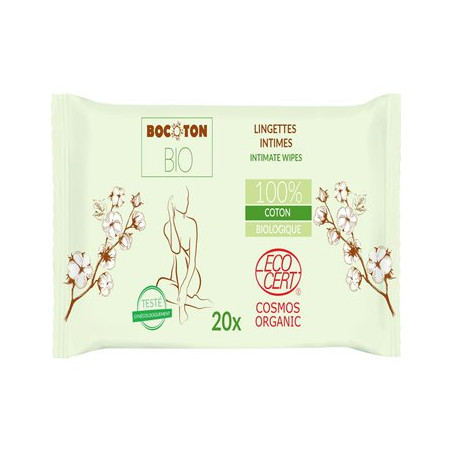 Lingettes intimes Bocoton Bio x20