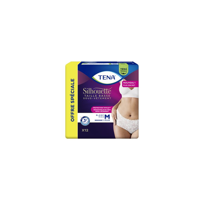 Culottes absorbante Tena Silhouette Plus - x12 Culottes absorbante Tena Silhouette Plus - x12