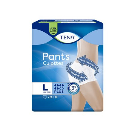 Culotte absorbante Tena Taille L - Plus - x8