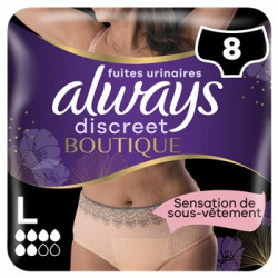 Culottes fuites urinaires Always Discreet beige - L x8