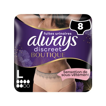 Culottes fuites urinaires Always Discreet beige - L x8