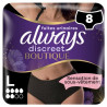 Culottes fuites urinaires Always Discreet Noir - L x8