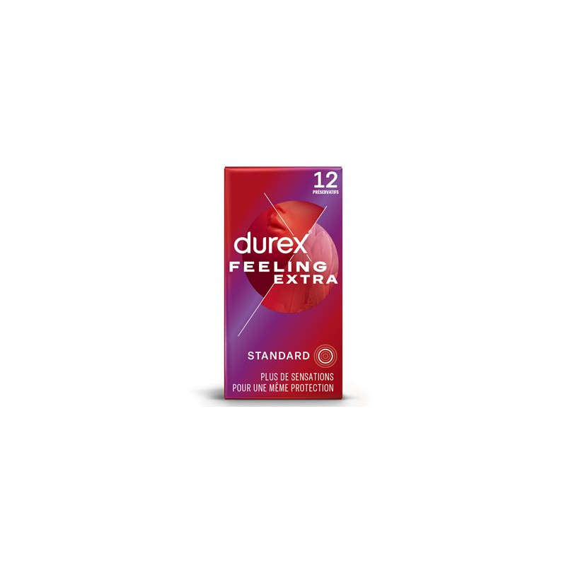 Préservatifs Durex Feeling Extra Fins Extra Lubrifiés x12