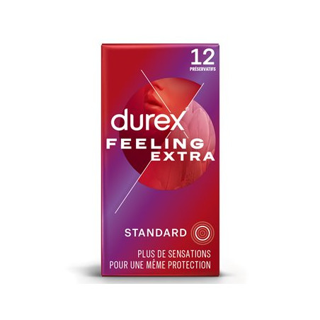 Préservatifs Durex Feeling Extra Fins Extra Lubrifiés x12