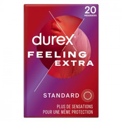 Préservatifs Durex Feeling Extra Lubrifié Extra Fins x20