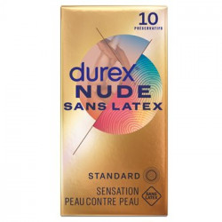 Préservatifs Durex Nude Sans Latex Extra Lubrifié x10