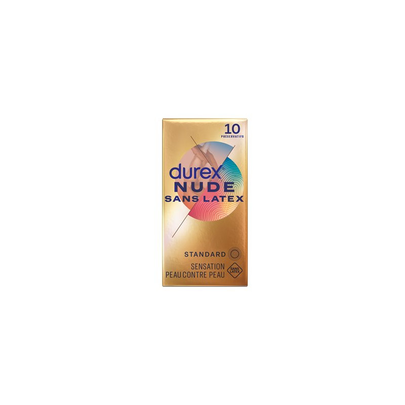 Préservatifs Durex Nude Sans Latex Extra Lubrifié x10