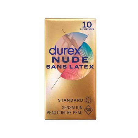 Préservatifs Durex Nude Sans Latex Extra Lubrifié x10