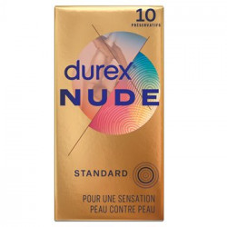 Préservatifs Durex Nude Extra Fins Peau contre Peau x10