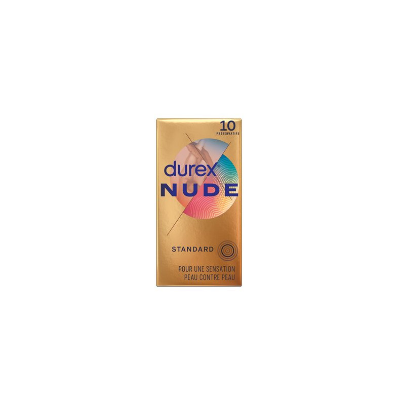 Préservatifs Durex Nude Extra Fins Peau contre Peau x10