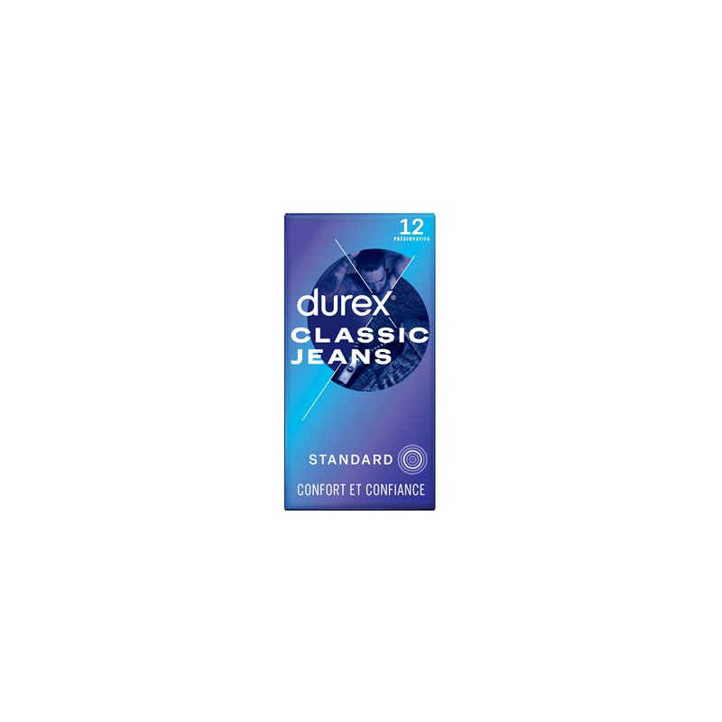 Préservatifs Durex Classic Jeans Confort et Confiance x12