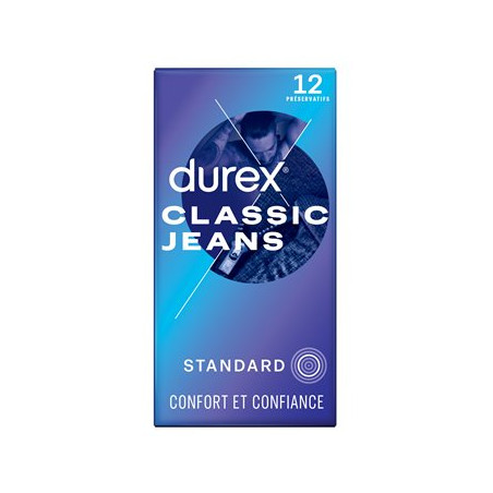 Préservatifs Durex Classic Jeans Confort et Confiance x12