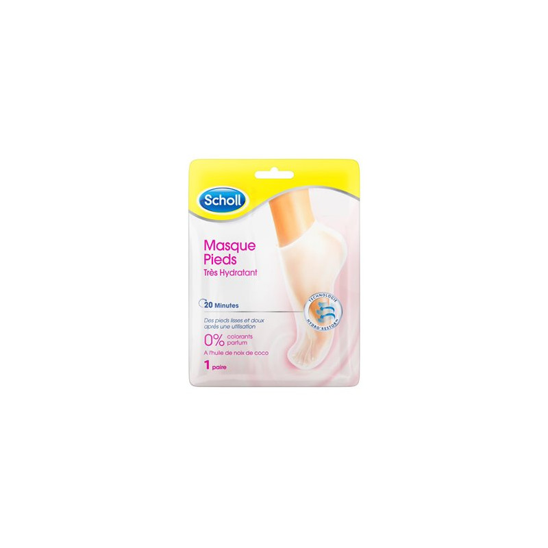 Scholl Masque Pieds Très Hydratant Huile de noix de coco - 1 paire
