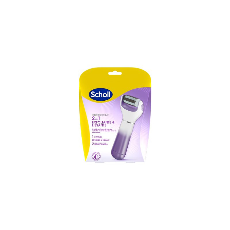 Scholl Râpe Électrique 2 en 1 Exfoliante et Lissante Pieds