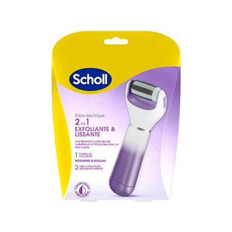 Scholl Râpe Électrique 2 en 1 Exfoliante et Lissante Pieds