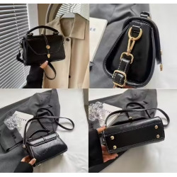 Sac à bandoulière vert en simili cuir pour femmes